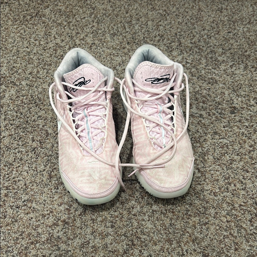 Women's Light Pink Lace-Up Athletic Sneakers